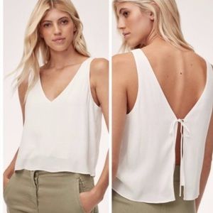 Pink Aritzia Open Back Tank